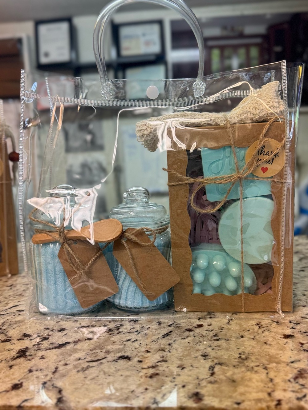 Aqua Bath Gift Set in Clear Tote
